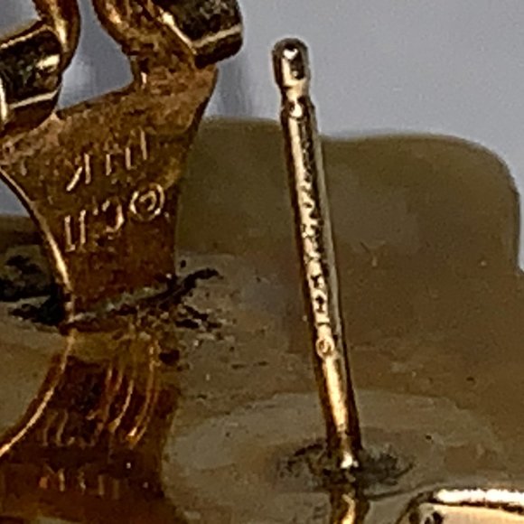 14 Kt Gold X Shaped Earrings - Picture 9 of 14